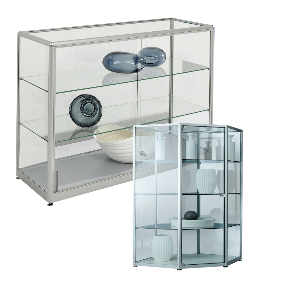 bodenvitrinen aus aluminium
